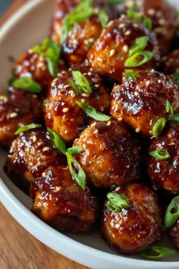 Asian Glazed Turkey Meatballs