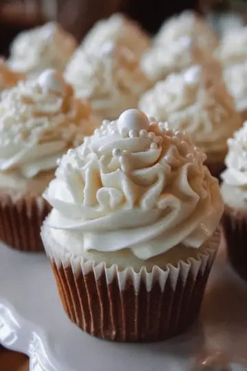 White Wedding Cake Cupcakes