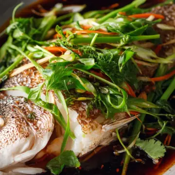 Steamed Fish with Ginger and Soy Sauce
