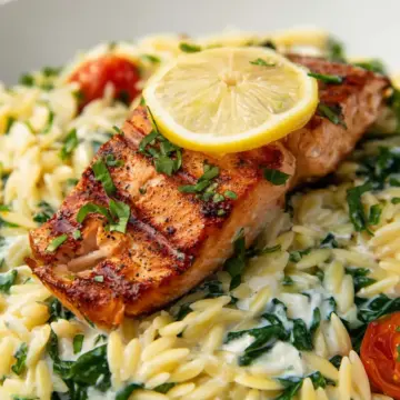 Boursin Salmon Orzo