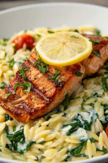 Boursin Salmon Orzo