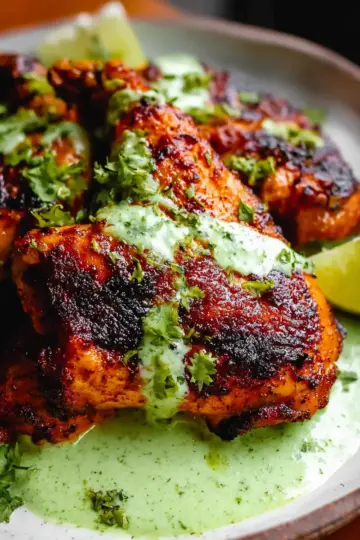 Peruvian Chicken with Green Sauce