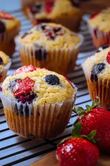 Strawberry Blueberry Muffins