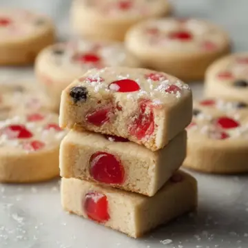 Christmas Maraschino Cherry Shortbread Cookies Recipe