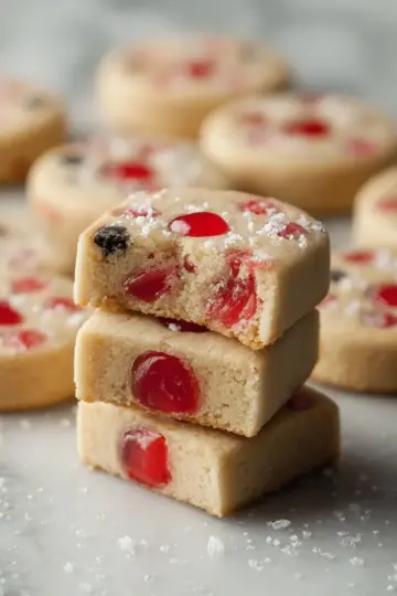 Christmas Maraschino Cherry Shortbread Cookies Recipe