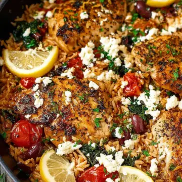 Mediterranean Chicken And Rice Skillet
