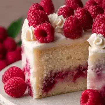 White Chocolate Raspberry Cake