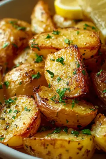 Crispy Lemon Greek Potatoes Recipe – Authentic Flavor Delight