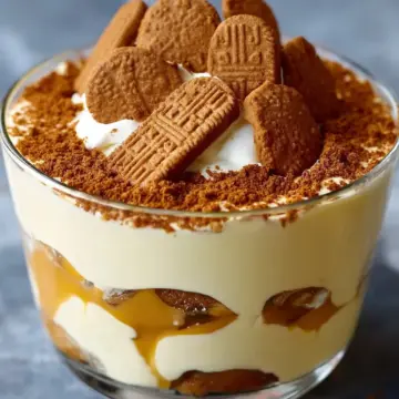 Biscoff Banana Pudding With Caramel Cookie Flavor