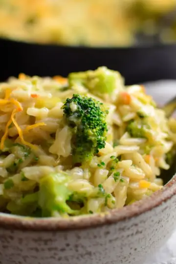 Broccoli Cheddar Orzo