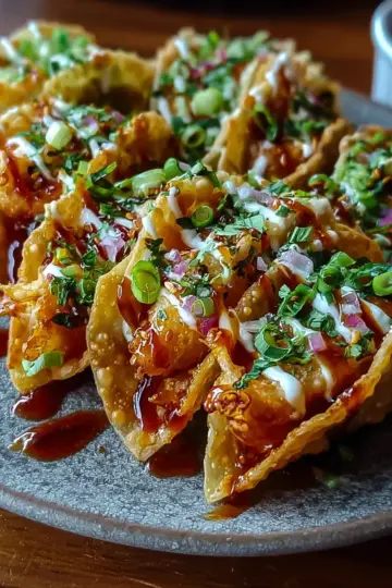 Homemade Chicken Wonton Tacos
