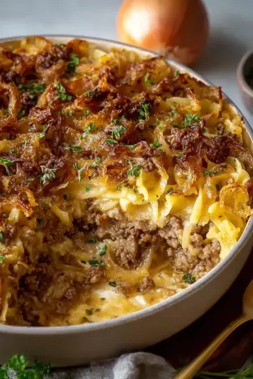 Family French Onion Hamburger Casserole