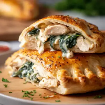 Creamy Chicken and Spinach Calzone Recipe