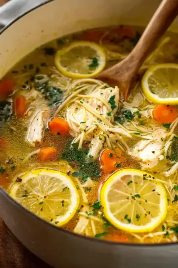 Best Chicken Noodle Soup with Lemon