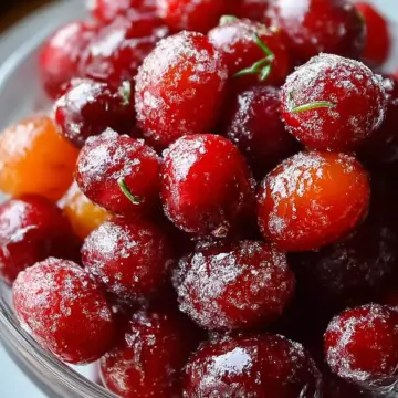Orange Vanilla Candied Cranberries Recipe