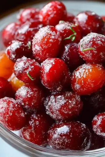 Orange Vanilla Candied Cranberries Recipe