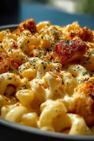 Creamy Honey Pepper Chicken Mac and Cheese Recipe Delight