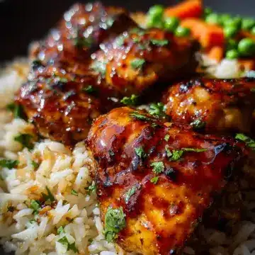 One Pan Bold Honey BBQ Chicken Rice for Easy Dinner Delight