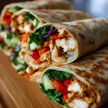 Thai Peanut Chicken Wraps