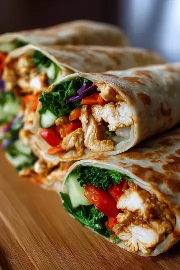 Thai Peanut Chicken Wraps