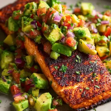 Simple Grilled Salmon with Avocado Salsa