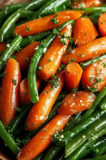 Honey Glazed Carrots & Green Beans for Easy Dinner Recipe