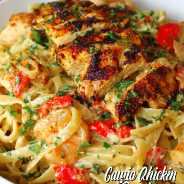 Roasted Garlic Cajun Chicken Pasta