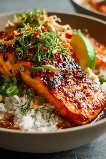 Crispy Garlic Butter Salmon Rice Bowl You’ll Love in 30 Minutes