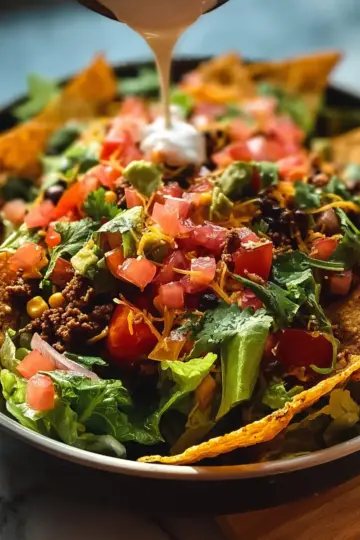 Crispy Tortilla Chip Taco Salad
