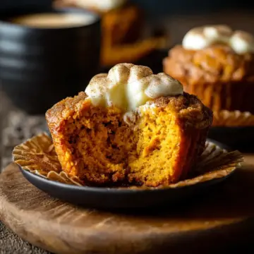 Chai Pumpkin Cheesecake Muffins