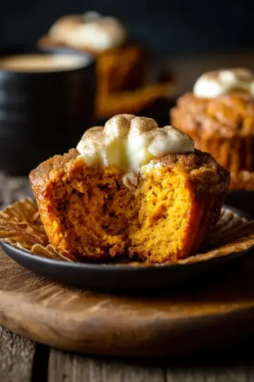 Chai Pumpkin Cheesecake Muffins