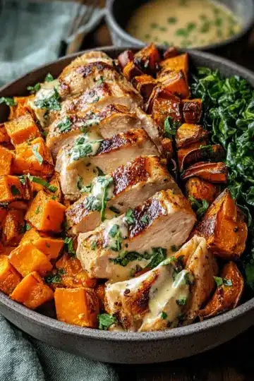 Maple Dijon Chicken & Sweet Potato Bowls for Cozy Dinners