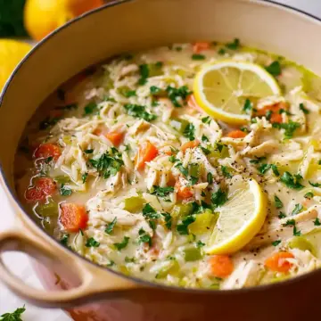 Hearty Lemon Chicken Orzo Soup