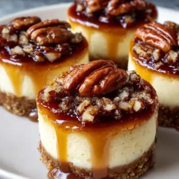 Mini Caramel Pecan Creme Brulee Cheesecakes Recipe