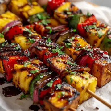 Tasty Grilled Pineapple Tofu Skewers