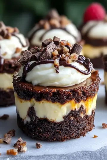Savoring Loaded Brownie Cheesecake Cups for Sweet Moments