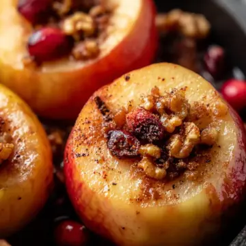 Smoked Apples with Cranberries, Walnuts, and Fall Spices Recipe