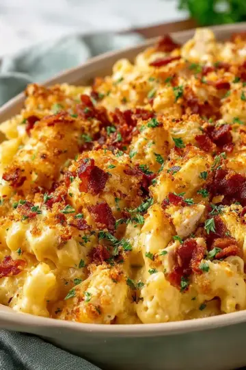 Easy Crack Chicken Mac and Cheese
